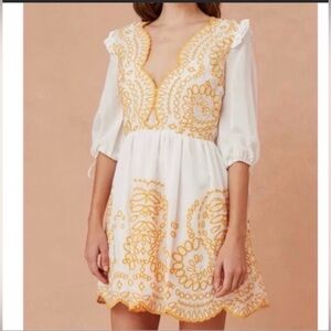 Beautiful Keepsake Anthropologie embroidered dress